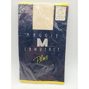 Vintage Maggie Lawrence Plus ~ Size 3X-4X Day Sheer Pantyhose Ivory